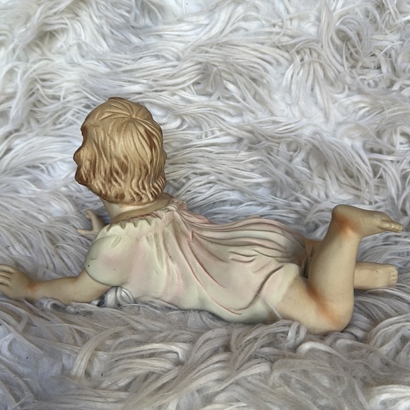 Large Vintage Bisque Porcelain Piano Babies Baby Girl 10” - Picture 5 of 6